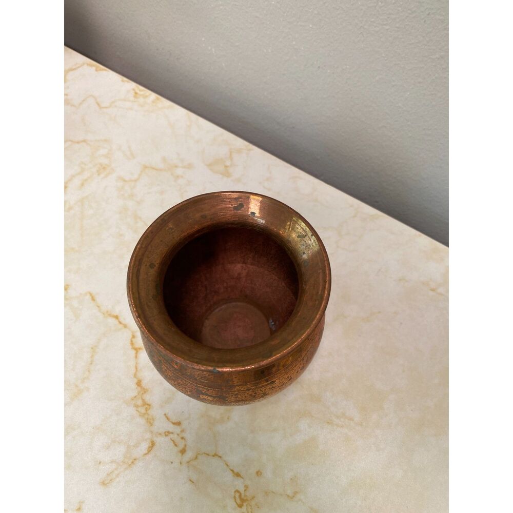 Pure Copper Lota - Copper Bowl, Ghadvi Lota, Hindu Pooja Drinking Kalash 150ml - Picture 4 of 5